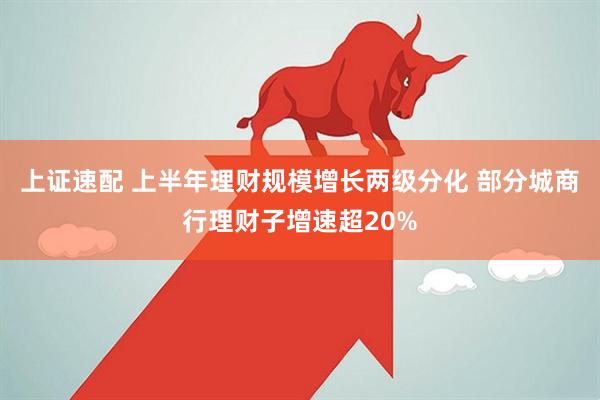 上证速配 上半年理财规模增长两级分化 部分城商行理财子增速超20%